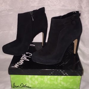Sam Edelman Kit Black Suede Booties